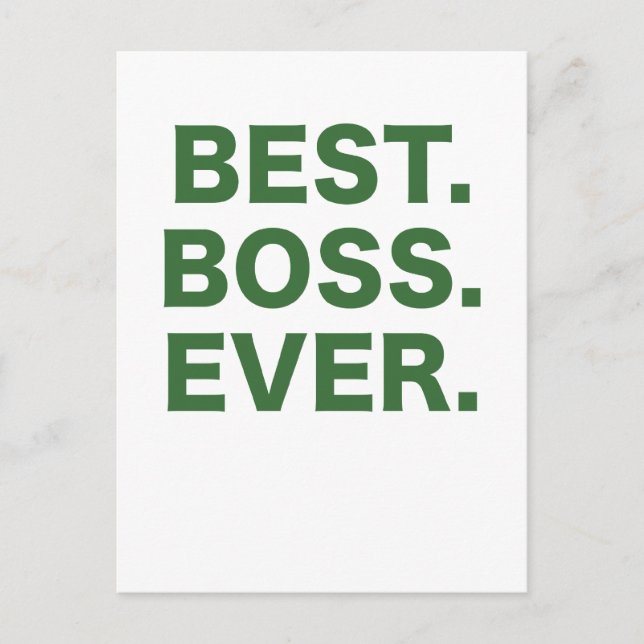 Best Boss Ever Postcard (Front)