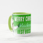 Best Boss Ever with Snowman on Christmas GREEN Mug<br><div class="desc">If you're looking for something that says,  "Boss,  I appreciate you",  then here's one to consider. Evoking the spirit of Christmas,  the season of giving,  and,  appreciation for those who have rallied with us throughout the year. Simple,  yet,  meaningful. You can change the colours and fonts too!</div>