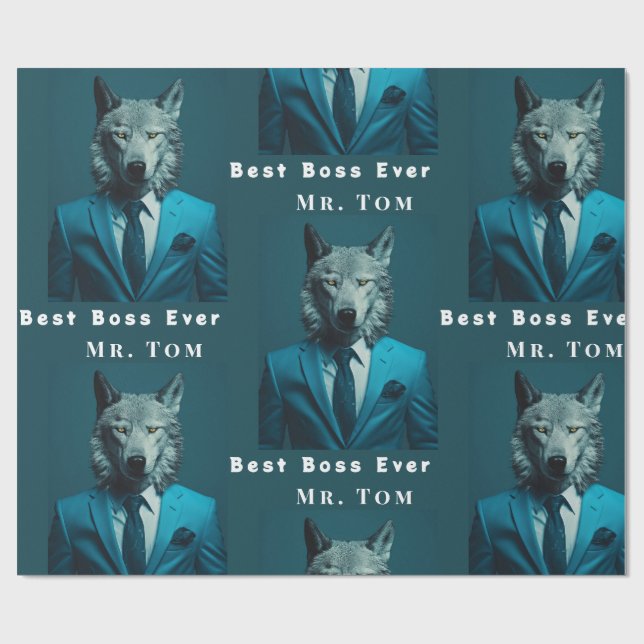 Best Boss Ever Wrapping Paper (Flat)