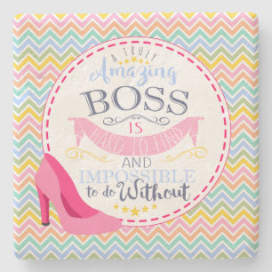 Best boss office drink coaster, Christmas gift Stone Coaster