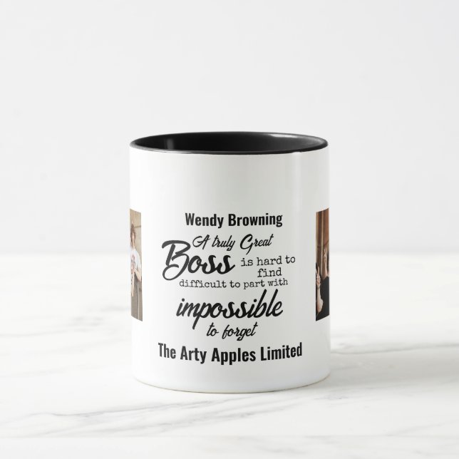 Best boss with team photo Mug (Center)