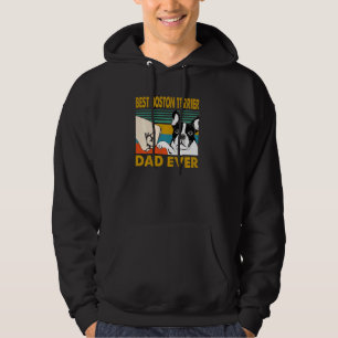 Best Boston Terrier Dad I Love My Dog Pul Hoodie