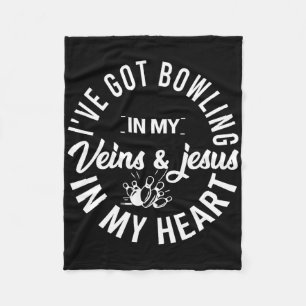 Best Bowling Design For Men Women Jesus Christian  Fleece Blanket