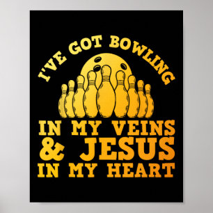 Best Bowling Design For Men Women Jesus Christian Poster