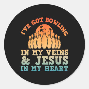 Best Bowling For Men Women Christian Bowling  Classic Round Sticker