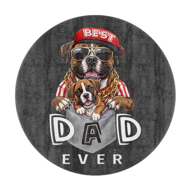 Best Boxer Dad Ever Cutting Board (Front)