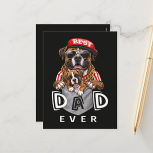 Best Boxer Dad Ever Holiday Postcard