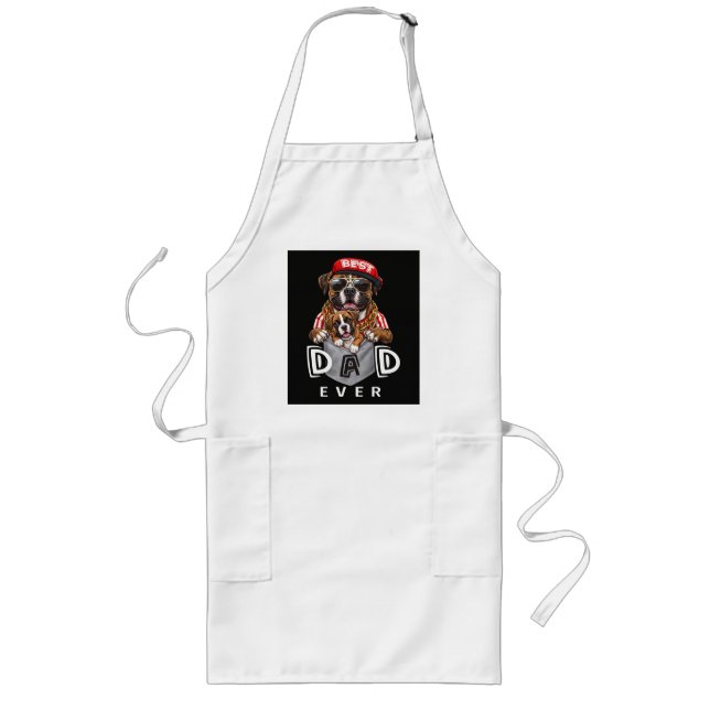 Best Boxer Dad Ever Long Apron (Front)
