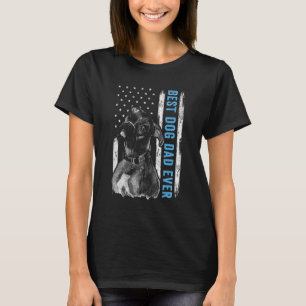 Best Boxer Dad Ever Vintage American Flag Dog Dad T-Shirt
