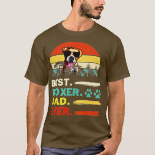 Best boxer dad ever Vintage boxer Dog For Fathers T-Shirt