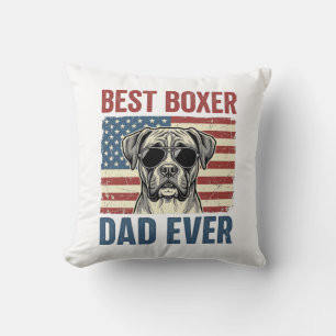 Best Boxer Dad Ever Vintage Dog Cushion