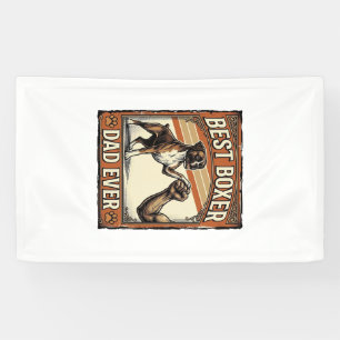 Best Boxer Dad Ever Vintage Dog Dad Banner