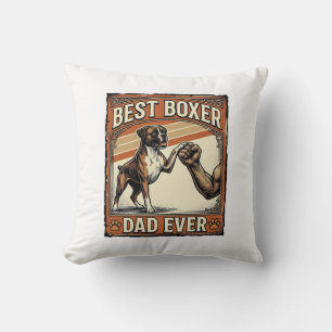 Best Boxer Dad Ever Vintage Dog Dad Cushion