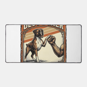 Best Boxer Dad Ever Vintage Dog Dad Desk Mat