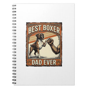 Best Boxer Dad Ever Vintage Dog Dad Notebook