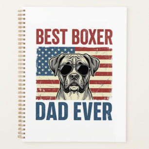 Best Boxer Dad Ever Vintage Dog Planner