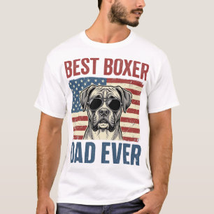 Best Boxer Dad Ever Vintage Dog T-Shirt