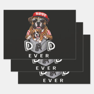 Best Boxer Dad Ever Wrapping Paper Sheet