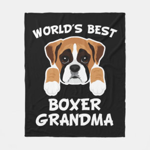 Best Boxer Grandma Dog Granddog Fleece Blanket