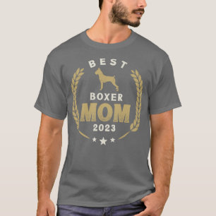 Best Boxer Mum 2023 Cute German Boxer Dog Laurel W T-Shirt