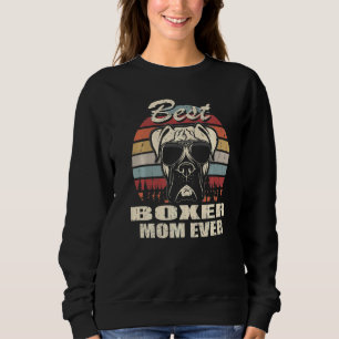 Best Boxer Mum Ever Vintage Retro Dog Mum Sweatshirt