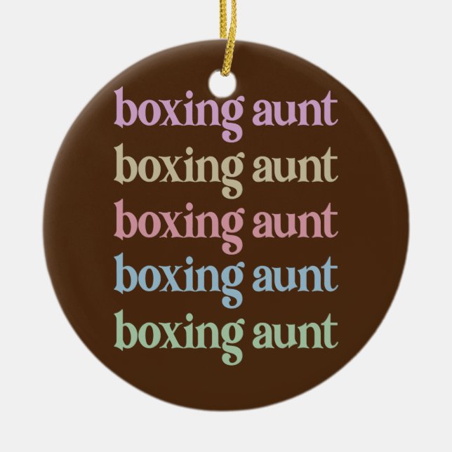 Best Boxing Aunt Boxing Auntie  Ceramic Tree Decoration (Front)