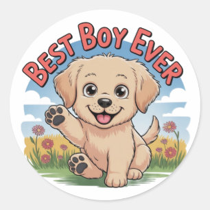 Best Boy Ever Classic Round Sticker