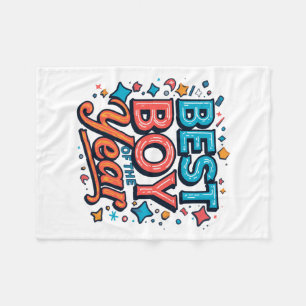 Best Boy Of The Year Cute Kids Fleece Blanket