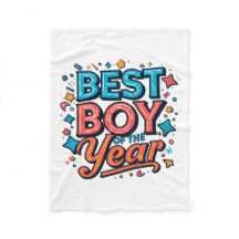 Best Boy Of The Year Cute Kids Fleece Blanket
