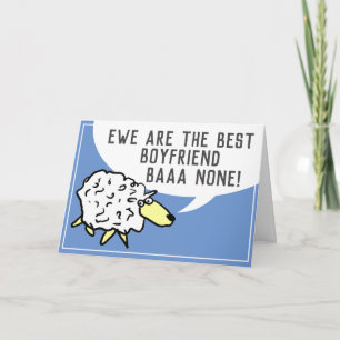 Best Boyfriend Bar None - Sheep Pun Card