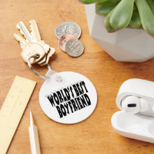Best Boyfriend black typography Key Ring