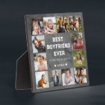 Best Boyfriend Ever 12 Photo Collage  Plaque<br><div class="desc">Create your own photo collage frame with 12 of your favorite photos with white background. Personalize with photos of your boyfriend. It is a precious gift for boyfriend or husband on birthday,  Valentine's Day,  anniversary,  etc.</div>
