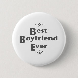 Best boyfriend ever 6 cm round badge