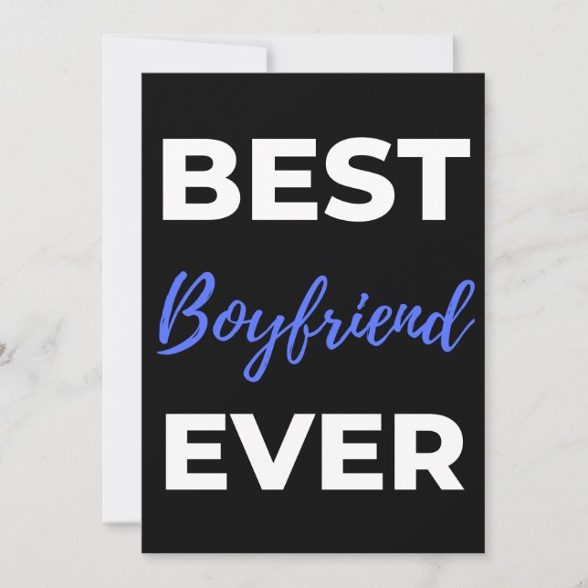 Best Boyfriend Ever Thank You Card (Front)