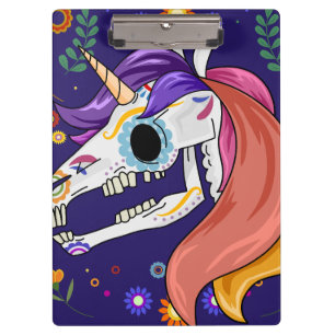 Best Boys' Unique Unicorn Skeleton School Acrylic Clipboard