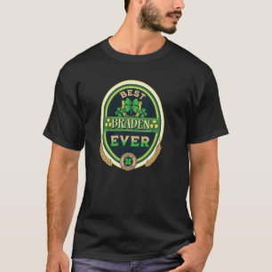 Best Braden Ever Personal Name Irish Retro Beer La T-Shirt