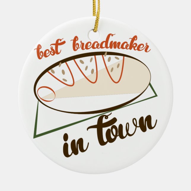 Best Breadmaker Ceramic Tree Decoration (Front)