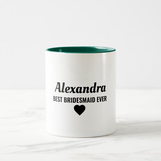 Best Bridesmaid Two-Tone Coffee Mug (Center)