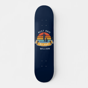 Best Bro By Par Golfing Birthday Gag Personalised Skateboard