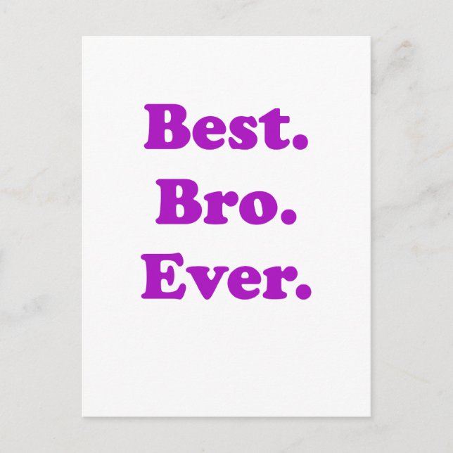 Best Bro Ever Postcard (Front)