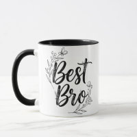 Best Bro Minimalist Floral Script