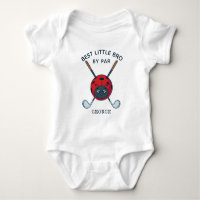 Best Brother By Par Baby Shower Golfing Bug Custom