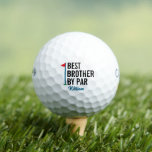 Best Brother By Par Personalised  Golf Balls<br><div class="desc">Make your brother smile with this fun golf-themed gift! These custom golf balls featuring "Best Brother By Par" are perfect for any golf-loving sibling. Personalise it with a name or short message to create a one-of-a-kind keepsake that shows how much he means to you—on and off the green. Great for...</div>