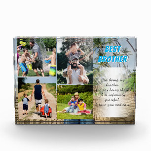 Best Brother Custom Poem Text Photo Block