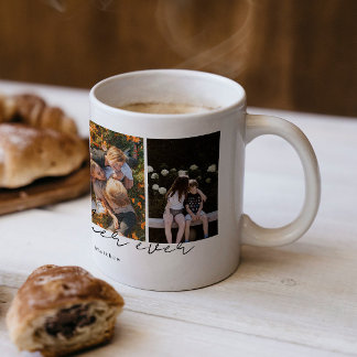 Best Brother Ever Modern Script 4 Photos Collage Coffee Mug