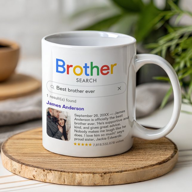 Best Brother Ever Search Results Photo & Message Coffee Mug (Creator Uploaded)