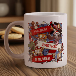 Best Brother Funny Animal Fans Cartoon Large Coffee Mug