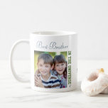 Best Brother in the Universe - Two Square Photos Coffee Mug<br><div class="desc">Personalise this simple and modern photo mug for your brother (or maybe your friend, cousin, uncle etc). The template is set up ready for you to add your name and the year - you can also edit any of the sample wording if you wish. Sample text currently reads "Best Brother...</div>