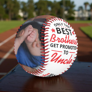 Best Brothers Get Promoted to Uncle Personalized Baseball