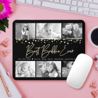 Best Bubbie Ever Gold Glitter 6 Photo Collage Chic